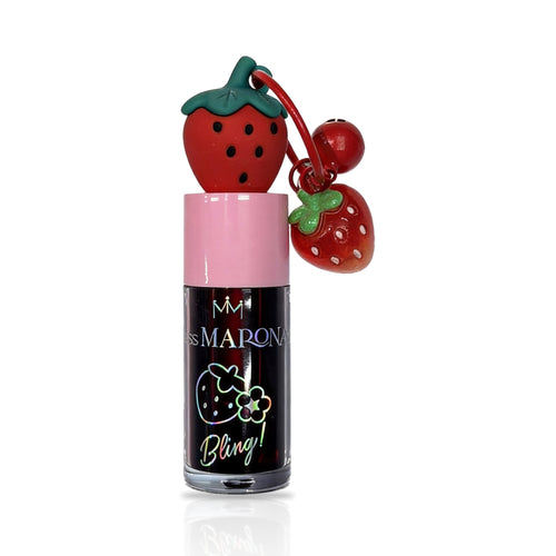 Aceite Labial Llavero Fresa tono Negro