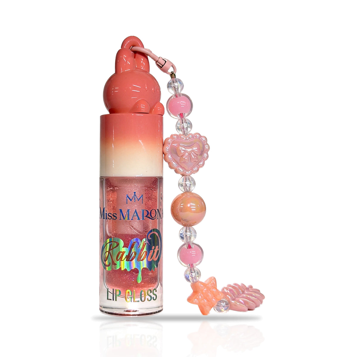 Aceite Labial Pulsera de Cuentas tono Coral