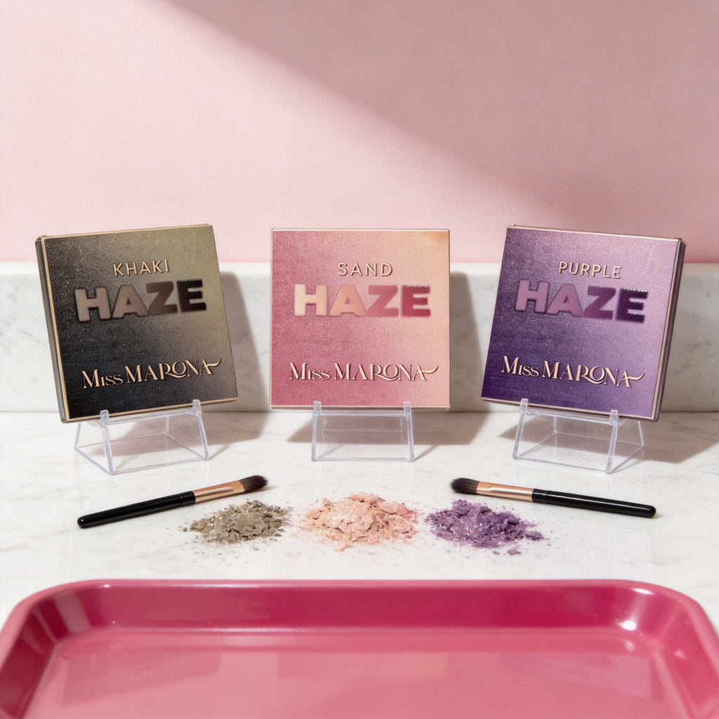 Paleta de Sombras HAZE en exhibidor de acrílico