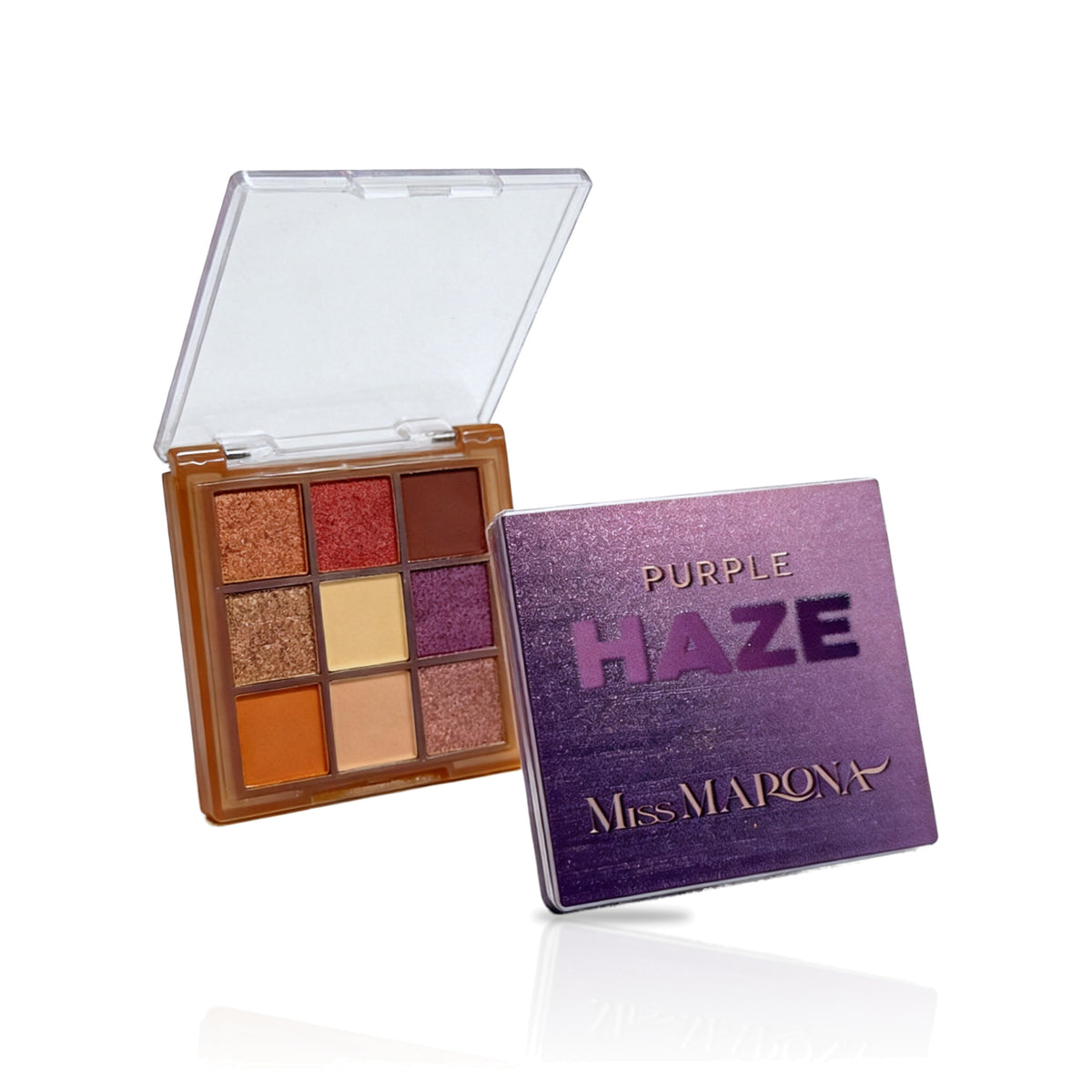 Paleta de Sombras HAZE tono Purple abierta