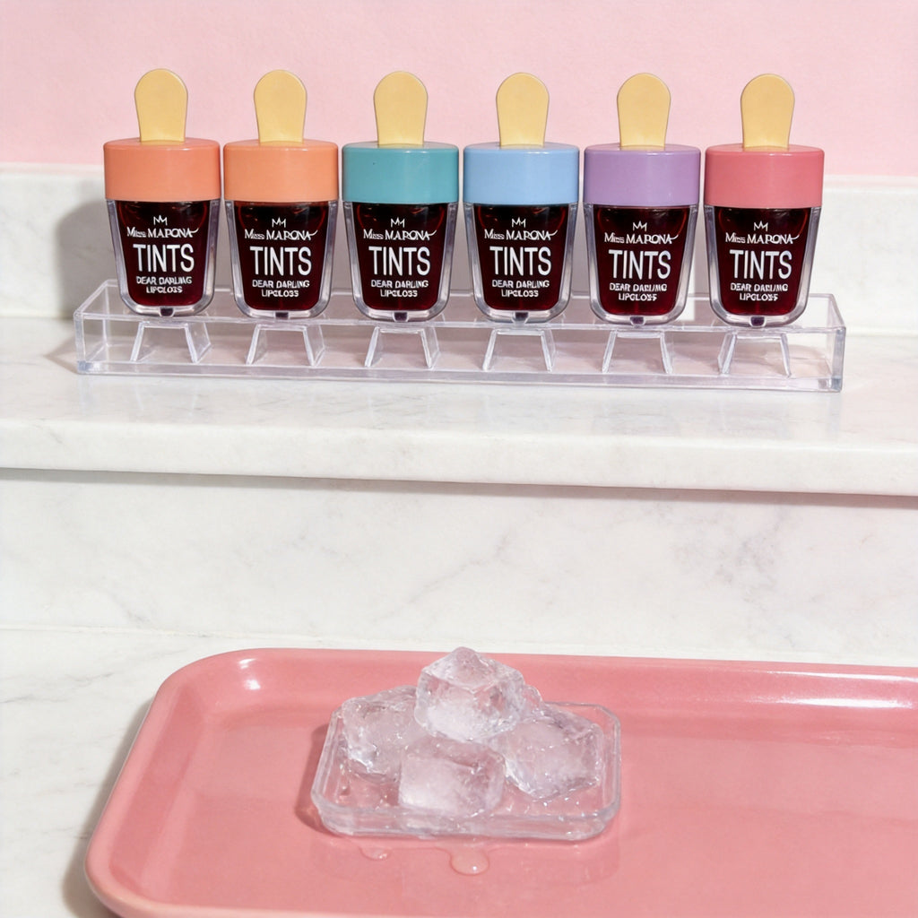 Tinta Labial Dear Darling en exhibidor de acrílico